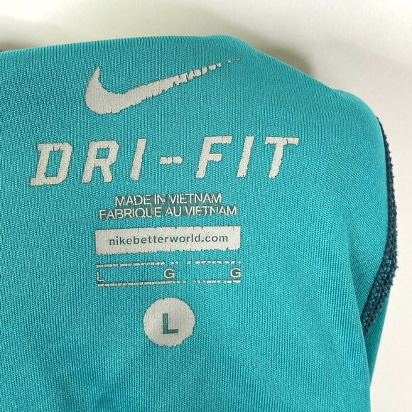 NikeShorts Mens Size Large Dri-Fit Teal Green Pull On 9.5" Inseam Basketball - Picture 3 of 6